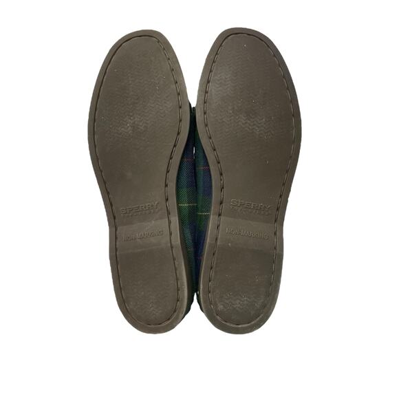 Sperry Tartan Plaid Canvas Patent Leather Trim Lace Up Boat Shoe Womens Size 6 - Picture 8 of 8